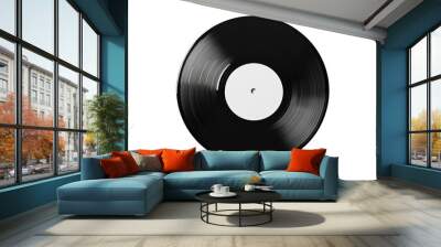 Vector vinyl record on transparent background, png	 Wall mural