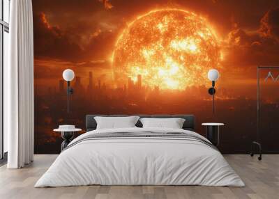 a very scary view of the sun Wall mural