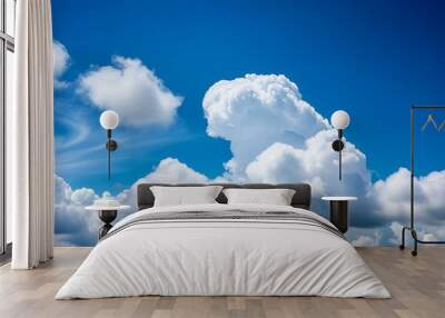 blue sky with cloud closeup Wall mural