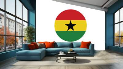 ghana flag icon vector Wall mural