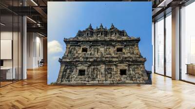 Plaosan Buddhist Temple with a copy space of bright blue sky - a relic of ancient history Wall mural