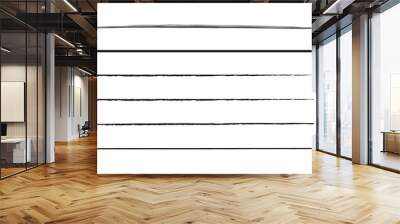 Brush underline stroke set. Mark brush line paint vector stroke. Hand drawn texture pencil, pen underline. Vector illustration Wall mural