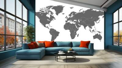 World map seperate Countries vector illustration Wall mural