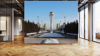 The baiterek monument in astana the capital city of kazakhstan Wall mural