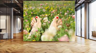 Summer pedicure Wall mural