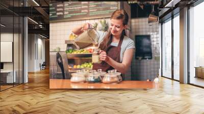 young chef in the kitchen Wall mural