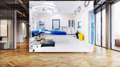 Surgery operating room, details of lamps and table in empty operating room. Healthcare concept Wall mural