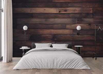 Dark wooden wall backgrounf Wall mural