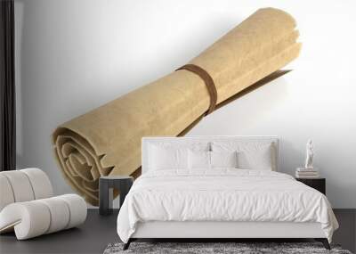 3d illustration of a scroll rolled up Wall mural