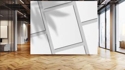 Realistic blank US letter flyer brochure for mockup. Paper or poster illustration with shadow overlay. 3D Render. Wall mural