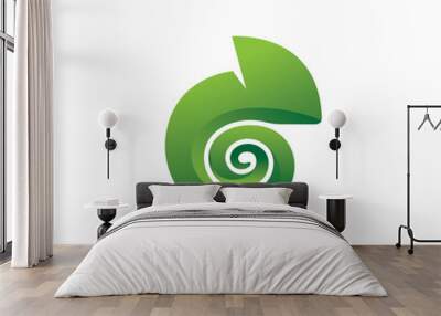 Creative chameleon vector illustration symbol design illustration Wall mural