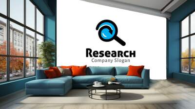 Research Logo template Wall mural