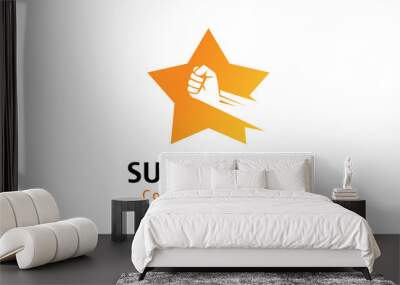 Super Star Logo template Wall mural