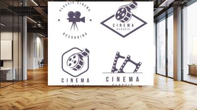 cinema labels emblem logo design element isolated on white background  Wall mural