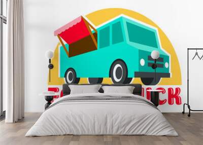 food truck cartoon vector car  Wall mural