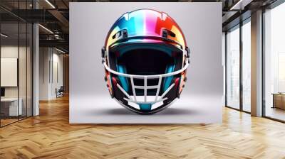 colorful helmet isolated on vibrant background Wall mural