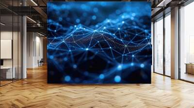 Technology Network Background. Wall mural