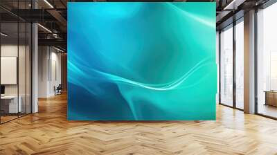 Abstract gradient background with green and blue colors. Soft blurred texture for design, banner or cover. Minimal style Wall mural