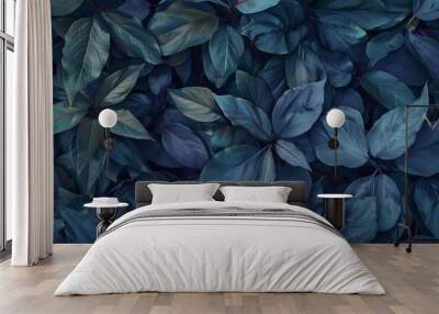 Abstract blue background nature geometric organic wallpaper Wall mural