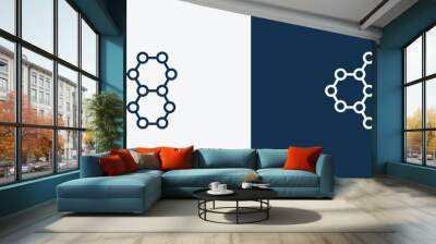 graphene icon. Outline graphene icon from ai and future technology collection. Linear vector isolated on white and dark blue background. Editable graphene symbol. Wall mural