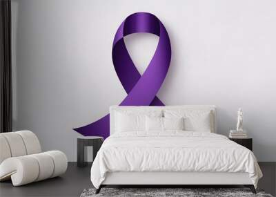 The color purple is often associated with pancreatic cancer awareness. generative ai Wall mural