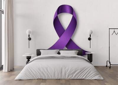 The color purple is often associated with pancreatic cancer awareness. generative ai Wall mural