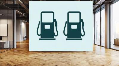 The image shows two gas pumps.  generative ai Wall mural