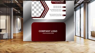 business card template design Wall mural