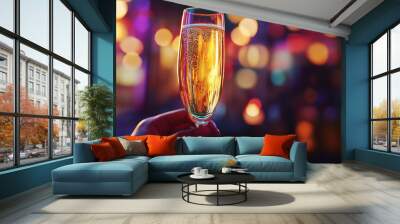 Champagne Toast to Celebrate Special Moments Wall mural