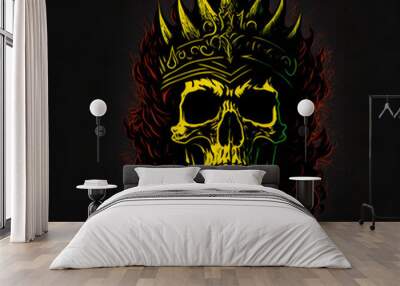 Horror skull background Wall mural