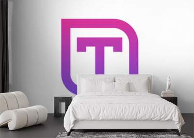 Letter T logo icon design template elements. vector illustration Wall mural