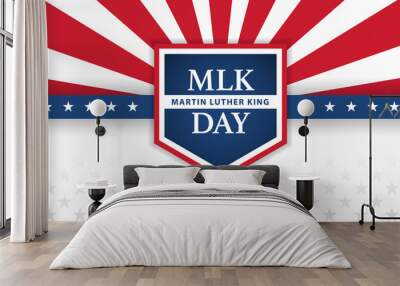 martin luther king day banner layout design, vector illustration Wall mural