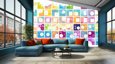 Mega collection of 150 social media post design template Wall mural