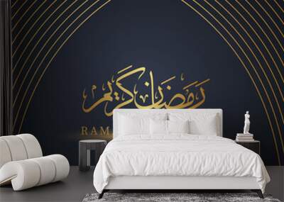 Ramadan Kareem beautiful greeting card with arabic calligraphy which means ''Ramadan kareem '' - islamic background. Wall mural