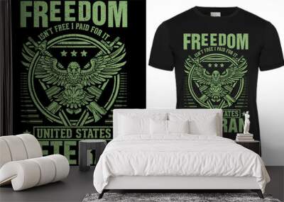 veteran t shirt design Wall mural