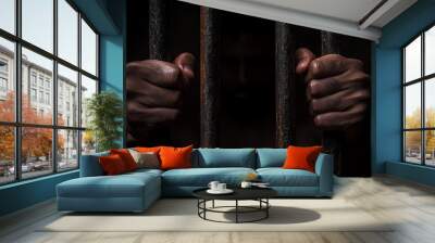 person in handcuffs Wall mural