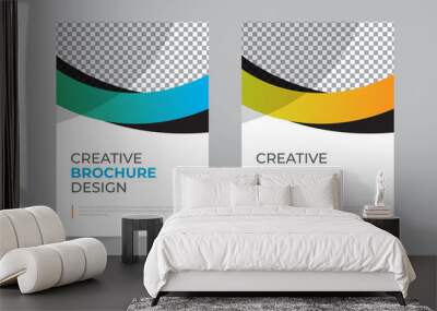 Creative and modern vector cover design for annual report. Wall mural