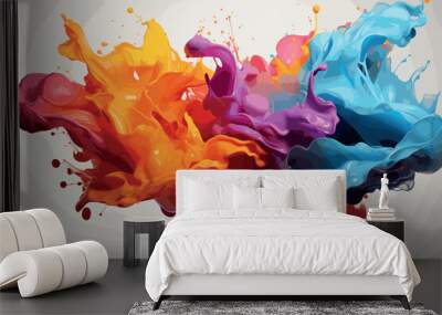 Abstract background, colorful art , abstract art , Galaxy Background , illustration art , splash color Wall mural