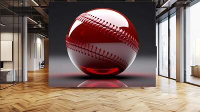 baseball ball isolated on black background Wall mural