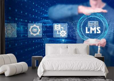 The LMS concept is a learning management system that enables the use of e-Learning software applications for online education and lessons. Wall mural