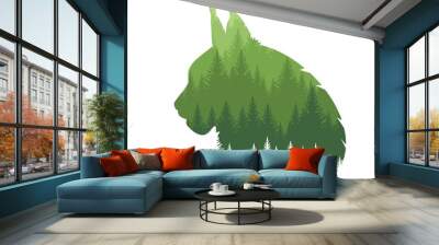 Lynx silhouette Wall mural