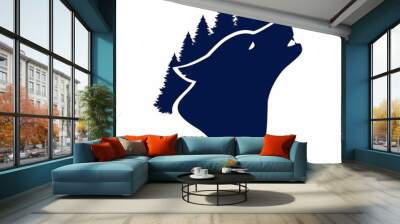 Wolf head Wall mural