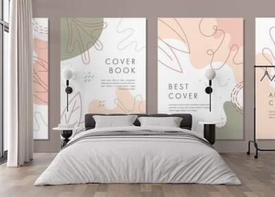 Set of abstract creative artistic templates with autumn concept. Universal cover Designs for Annual Report, Brochures, Flyers, Presentations, Leaflet, Magazine. Wall mural