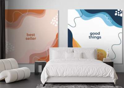 Trendy abstract square template for social media post. Wall mural