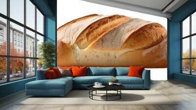 Baked Bread Loaf, Isolated Transparent png, Fresh Food Wall mural