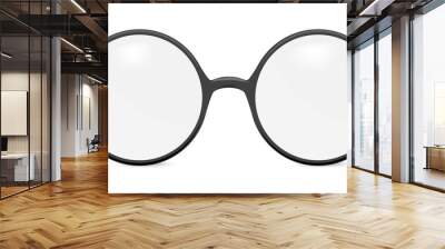 Vector round glasses isolated on white Wall mural