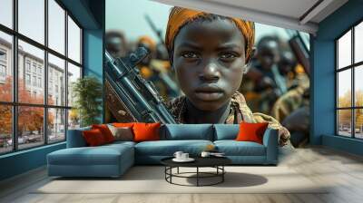 Child Soldier in Africa Wall mural