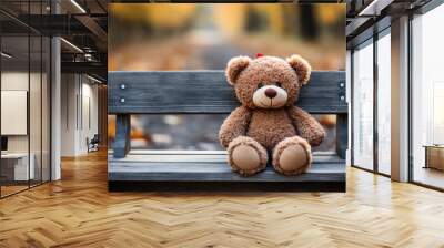 Cute Cartoon Teddy Bear, Background Image, Desktop Wallpaper Backgrounds, HD Wall mural