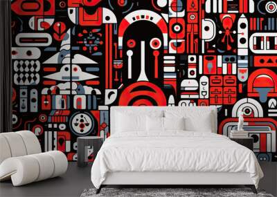 Star Wars Poster Bauhaus Style Vector Sharp clean Wall mural