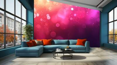 Gradient abstract blurred pink tone lights background. Wall mural